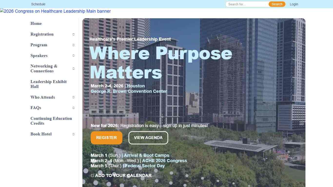 2026 Congress on Healthcare Leadership