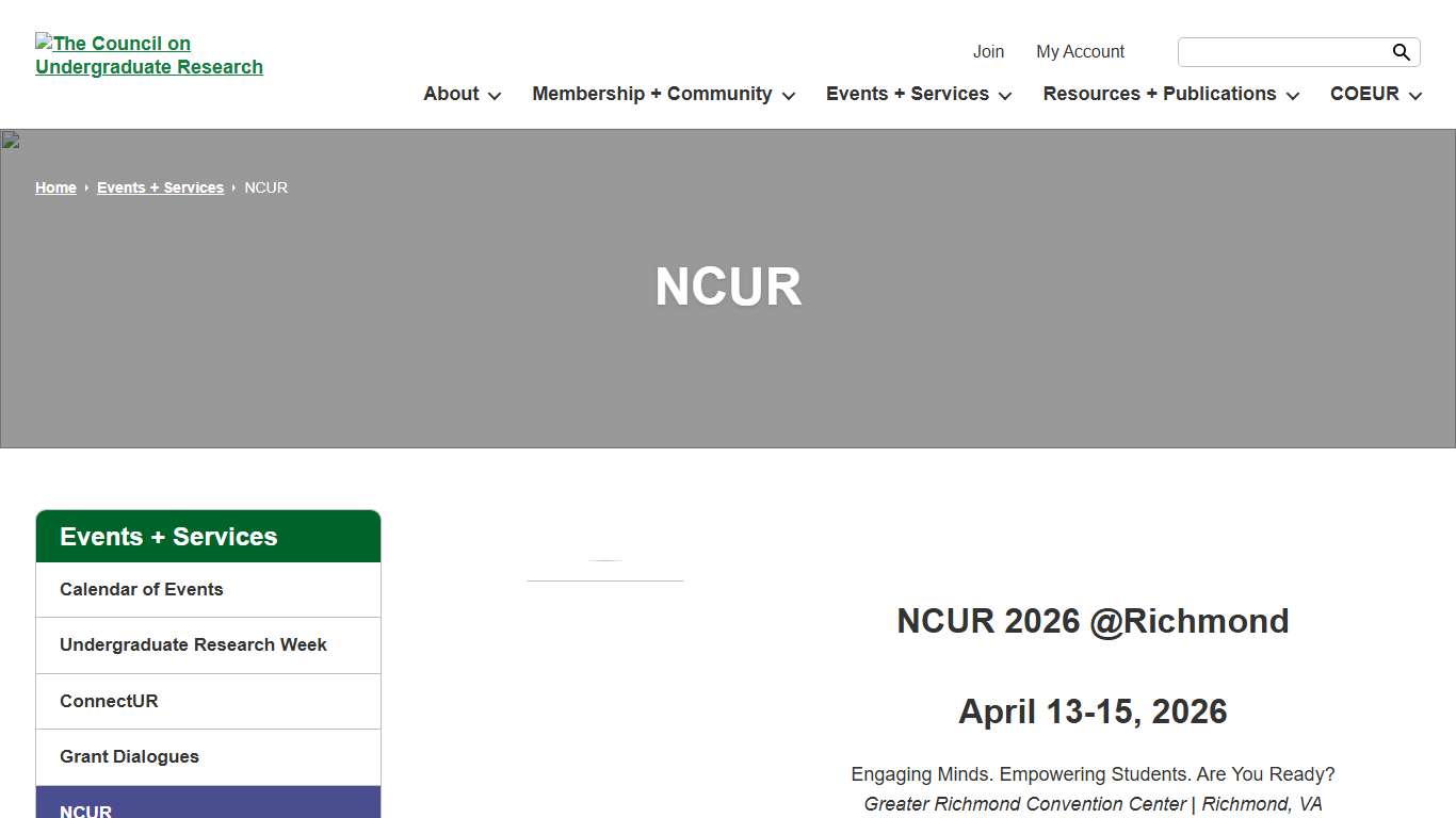 NCUR - The Council on Undergraduate Research